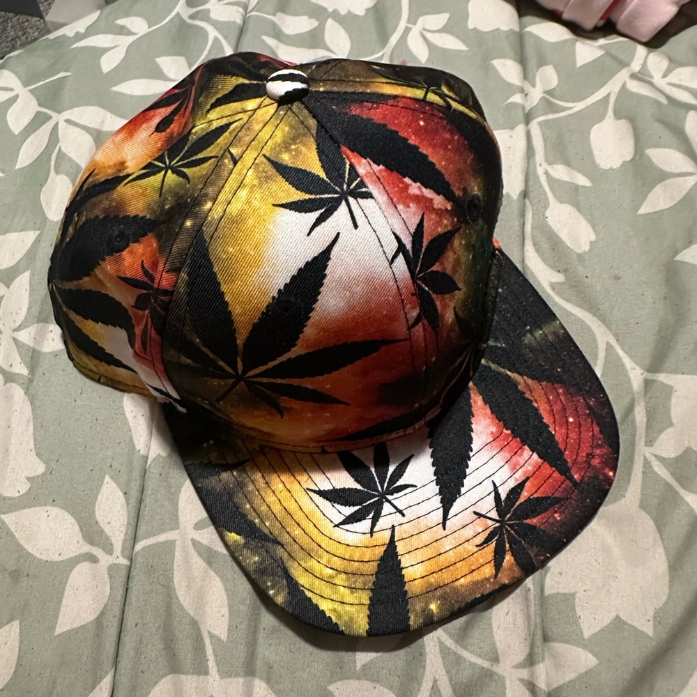 Leaf Print Stash SnapBack